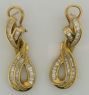 Earrings Diamonds GOLDEN EARRINGS WITH BAGUETTE DIAMONDS